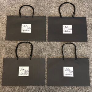 Saks Fifth Avenue Charcoal Shopping Bags
